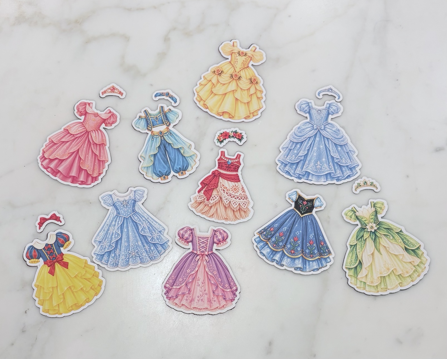 Photo of the Made Like Me Princess magnetic outfit collection